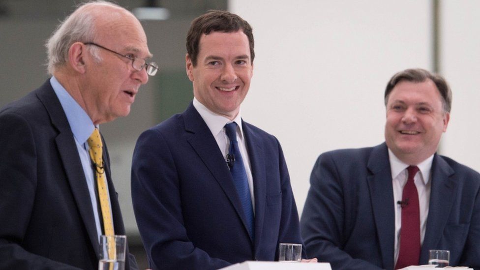 (L-R) Vince Cable, George Osborne and Ed Balls