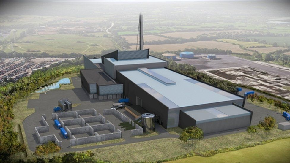 Artist's impression of recycling plant