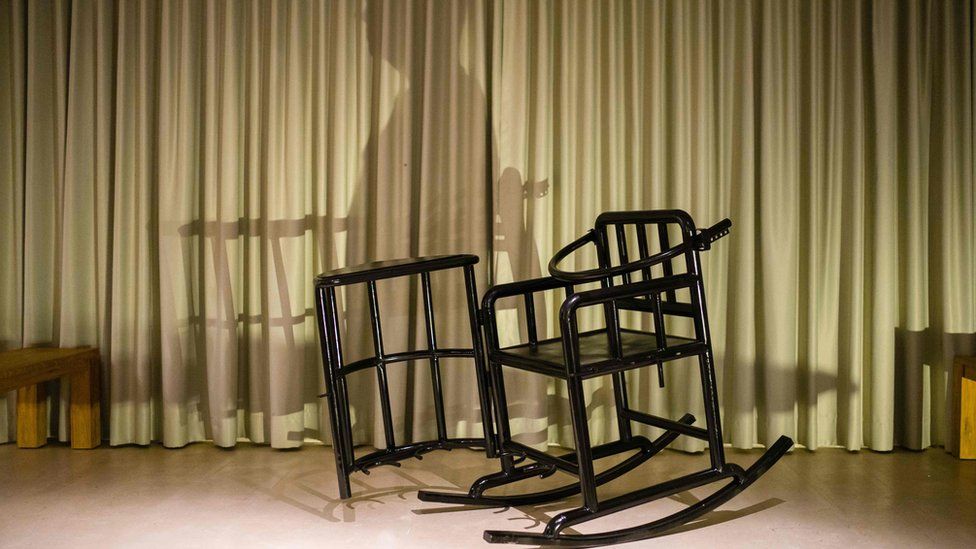 The restraining chair of the type used in China that was to have been part of Badiucao's show