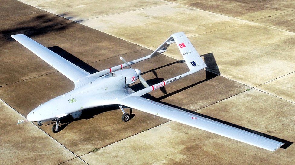 Turkish Bayraktar TB2 armed drone at base in northern Cyprus, 16 Dec 19