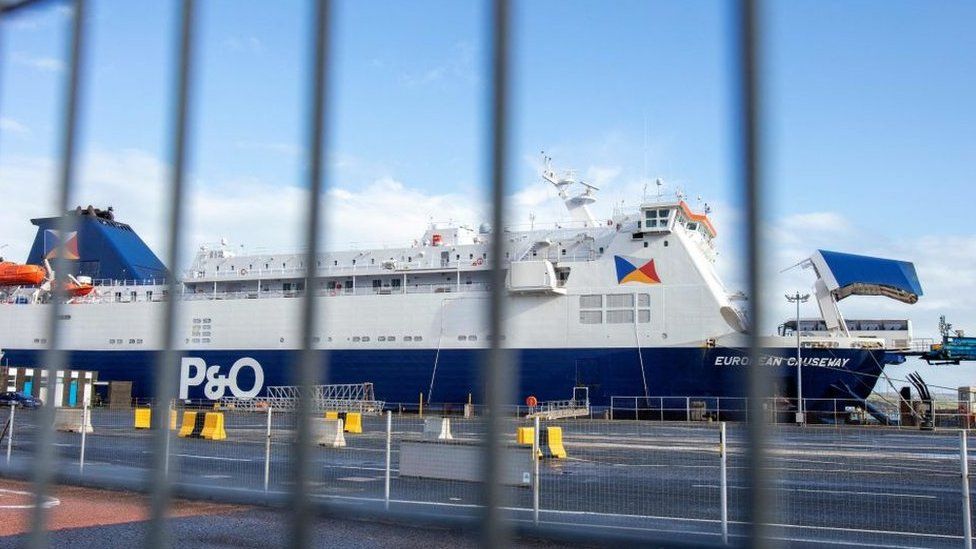P&O Ferries ship in Larne