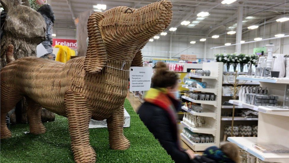 A wicker sausage dog ornament on sale in The Range