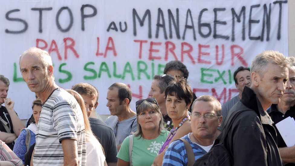 France Télécom workers protest, Marseille 2009