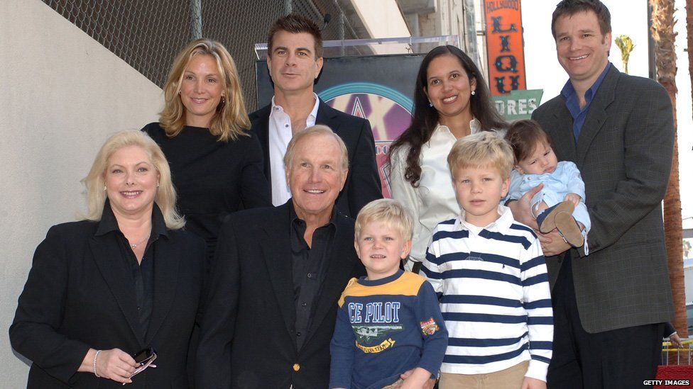 Rogers, with his family at the Hollywood Walk of Fame ceremony in 2005