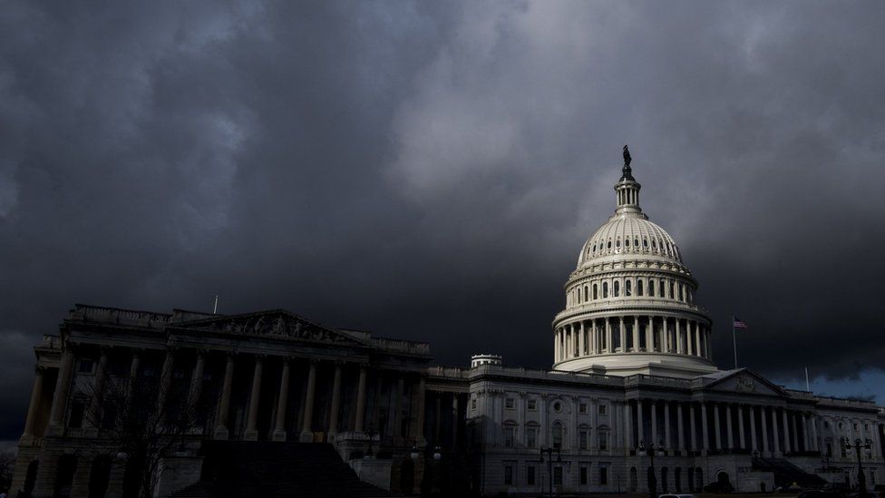 Dark clouds over US Capitol