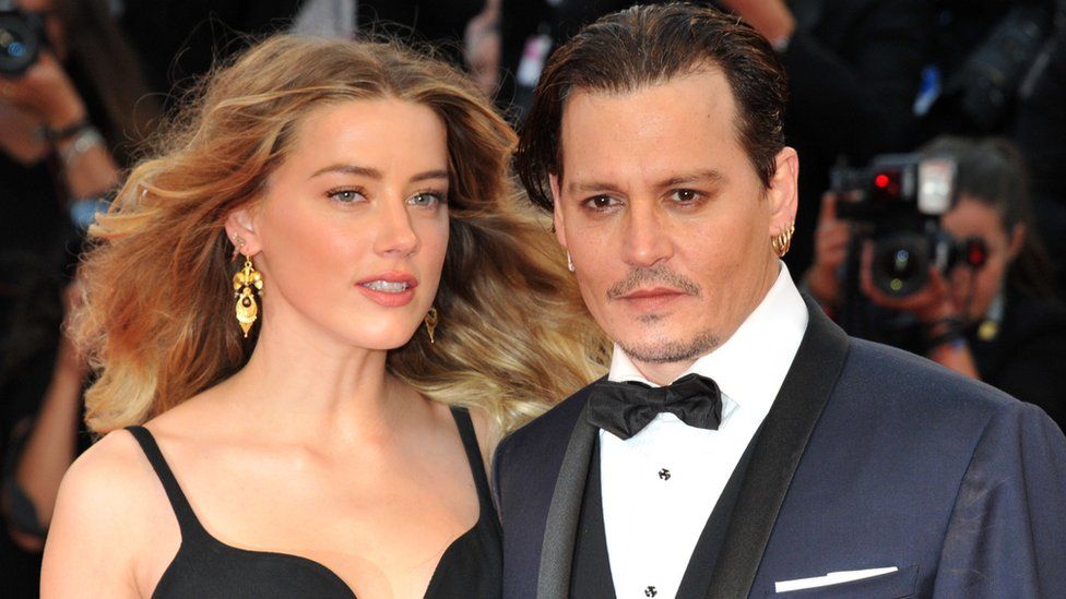 Amber Heard and Johnny Depp in Venice in 2015