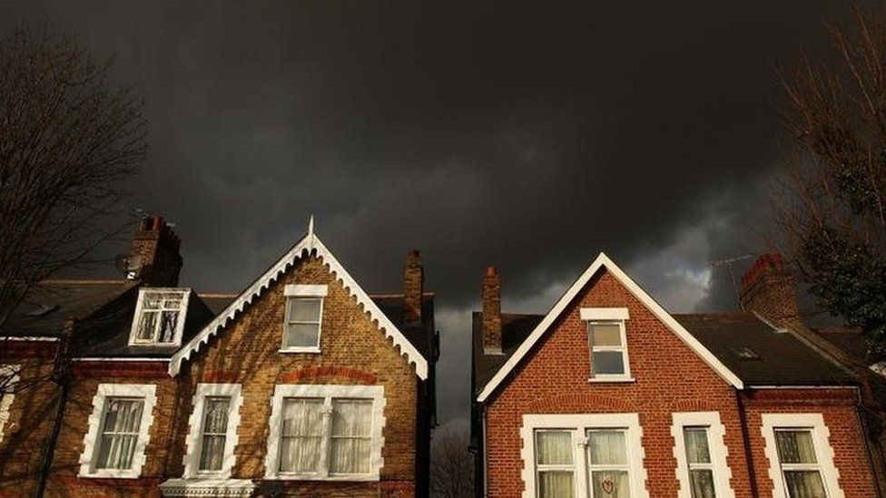 Houses and clouds