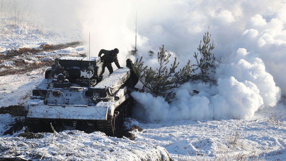 Rusia y Bielorrusia realizan ejercicios militares conjuntos en febrero de 2022