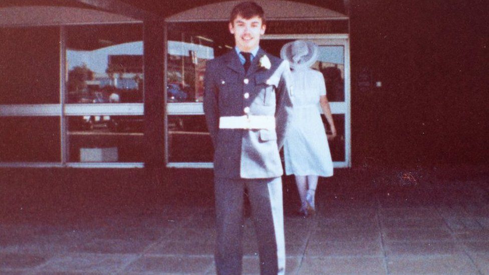 Simon Hinchley-Robson in RAF uniform