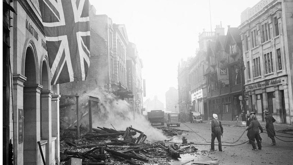 The aftermath of the Blitz