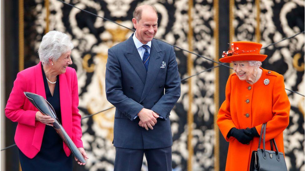The Queen with Prince Edward