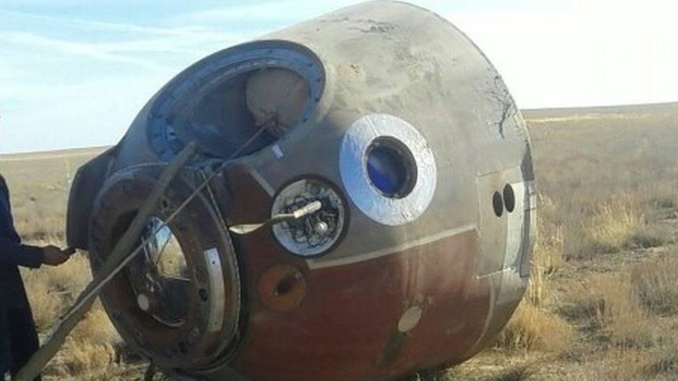 Capsule from aborted Soyuz mission, 11 October 2018