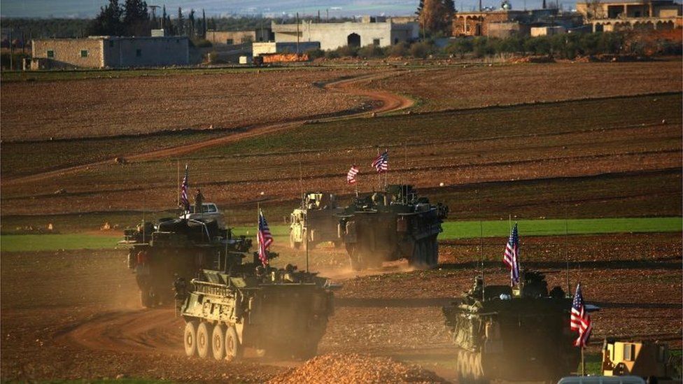 US forces on the western outskirts of the northern Syrian town of Manbij, 6 March 2017