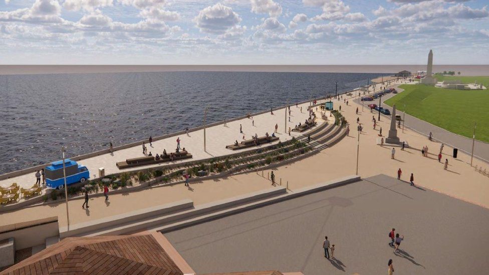 Artist's impression of what the sea front might look like