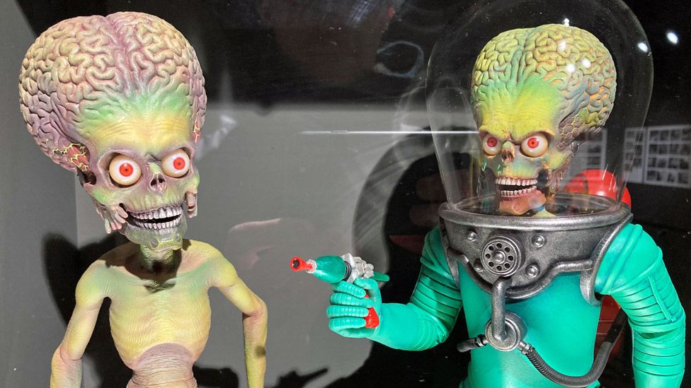 Mars Attacks models at Mackinnon and Saunders exhibition at Sale Waterside