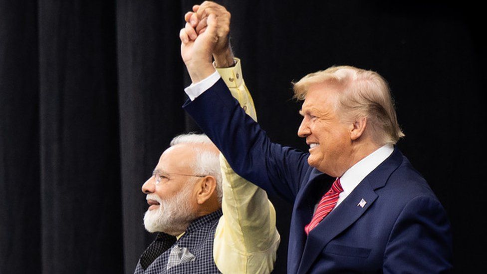 US President Donald Trump and Indian Prime Minister Narendra Modi attend "Howdy, Modi!" at NRG Stadium in Houston, Texas, September 22, 2019.