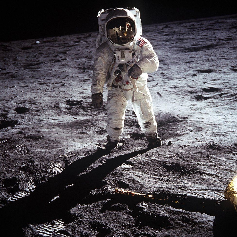 NASA handout photo of astronaut Buzz Aldrin on the Moon. This weekend marks 50 years since astronaut Neil Armstrong became the first person to walk on the lunar surface