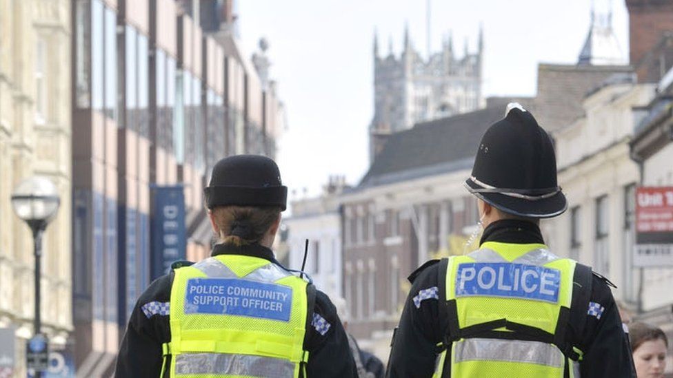 Police in Ipswich town centre