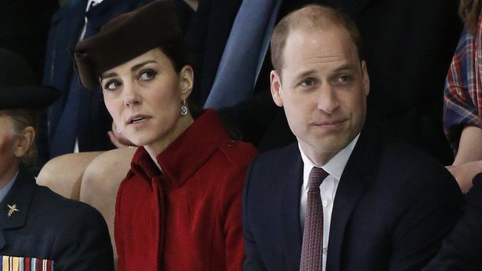 The Duke and Duchess of Cambridge during the parade