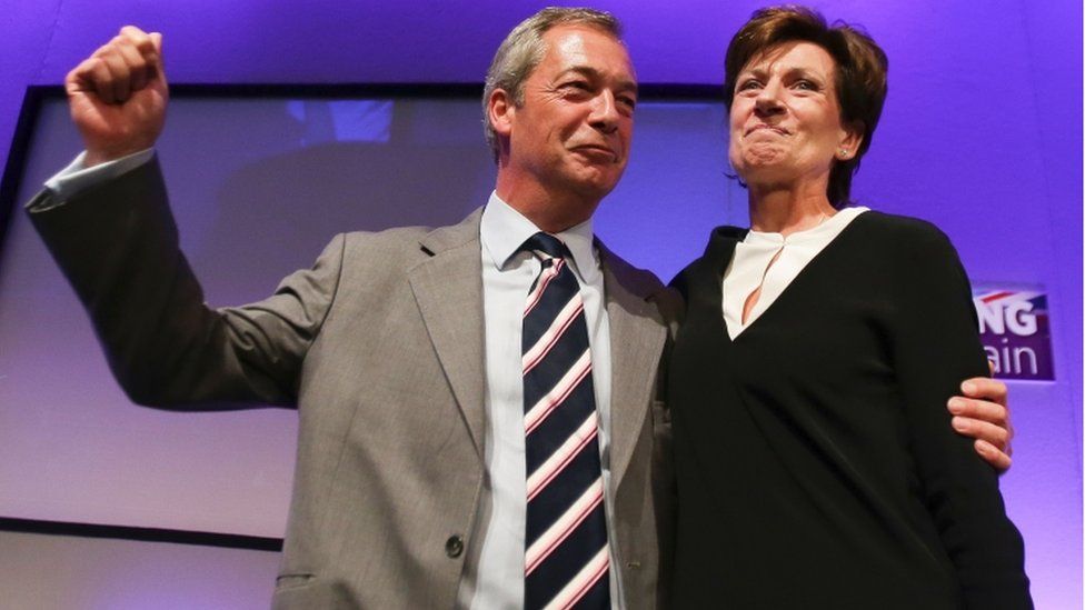 Nigel Farage and Diane James