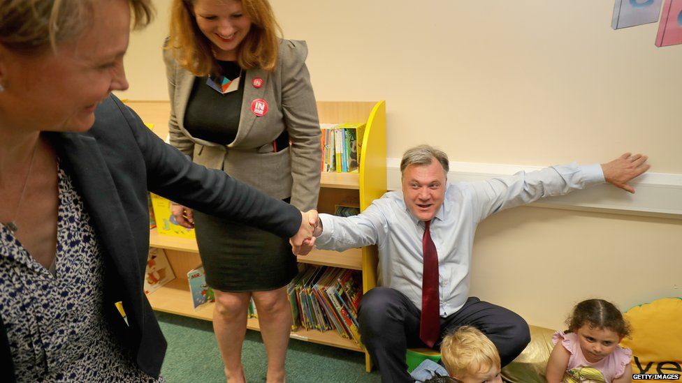 Ed Balls gets a hleping hand