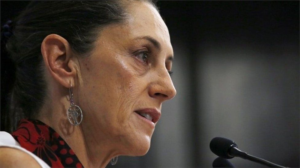 Mexico City Mayor Claudia Sheinbaum talks during a news conference n Mexico City, Mexico May 16, 2019.