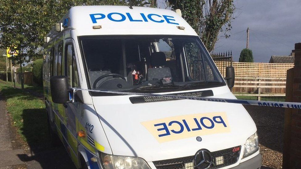 Police van at Whitsbury Road