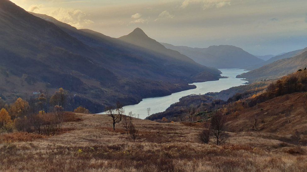 A view with the Pap of Glencoe in the centre