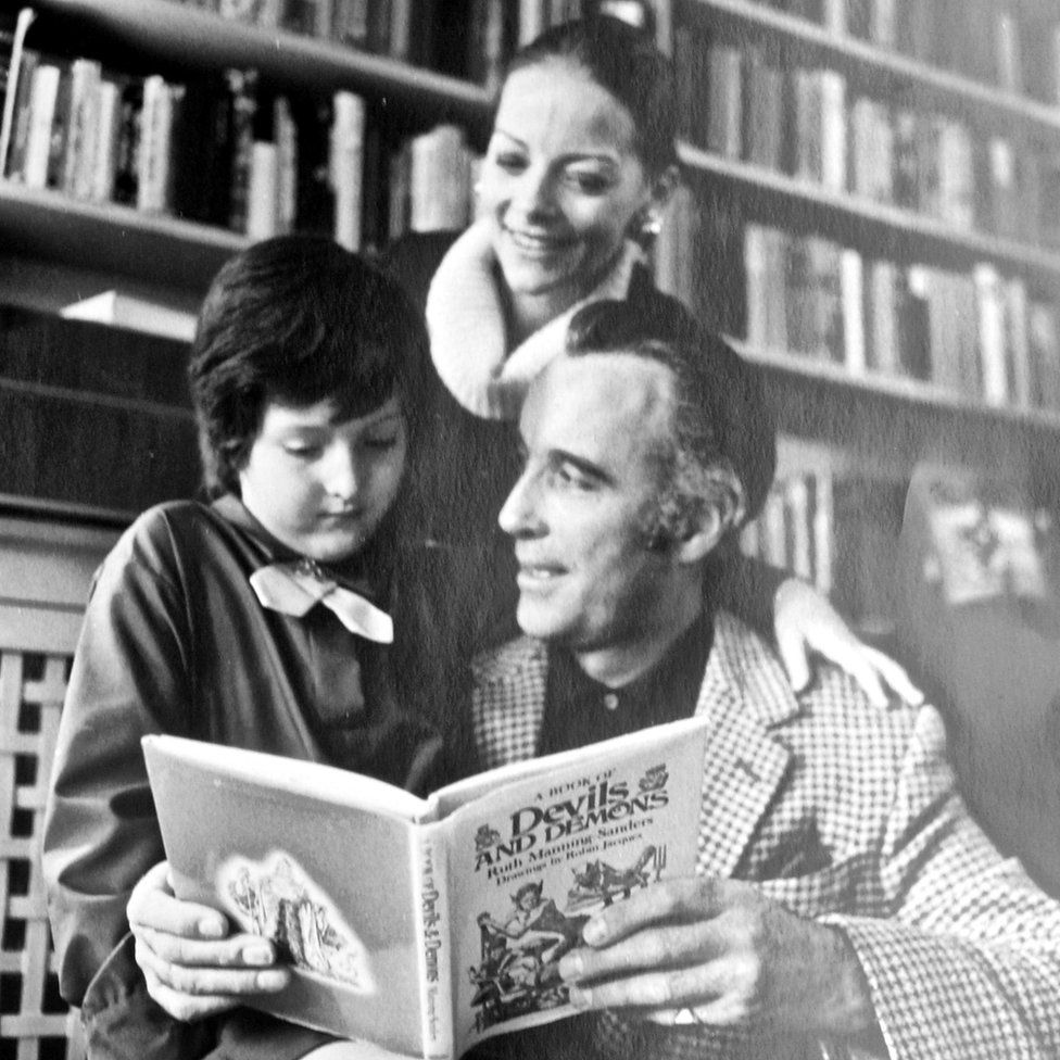 Christopher Lee and family