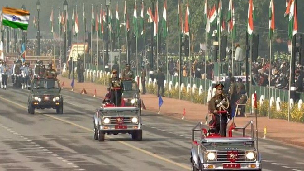 The Republic Day parade in Delhi