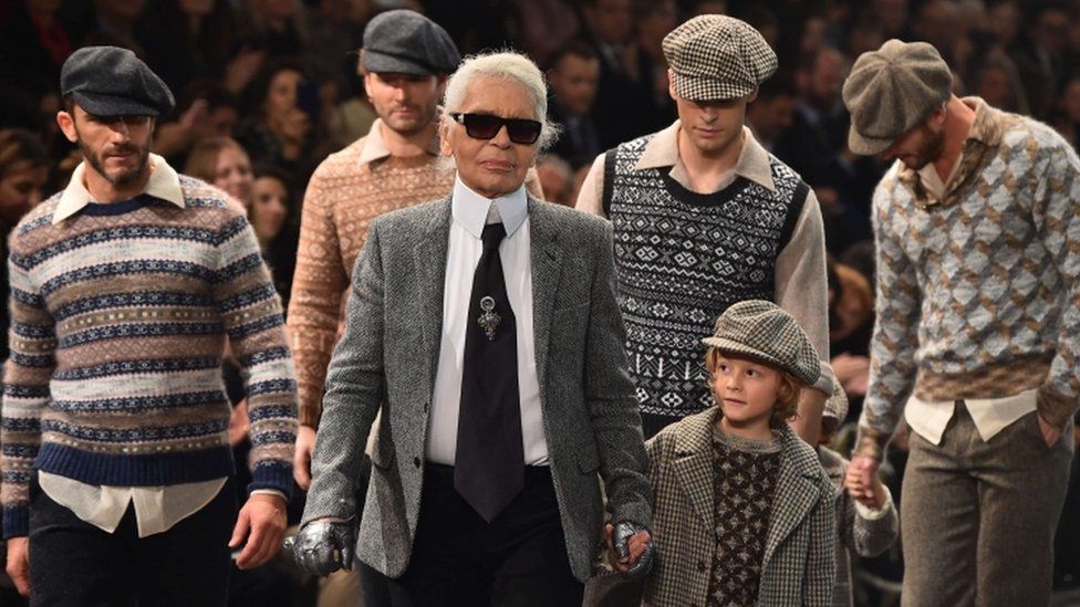 Karl Lagerfeld at show