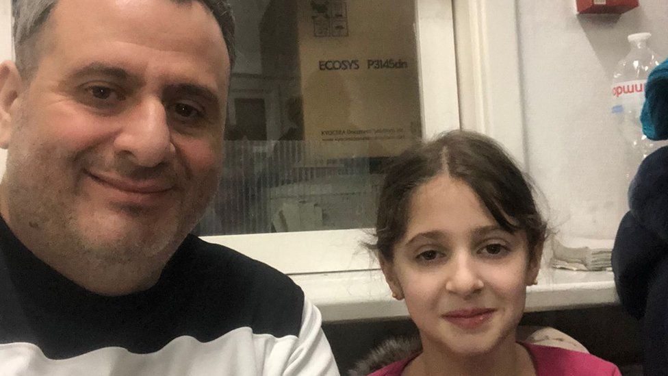 Ayham Mohaffel and his daughter Dana