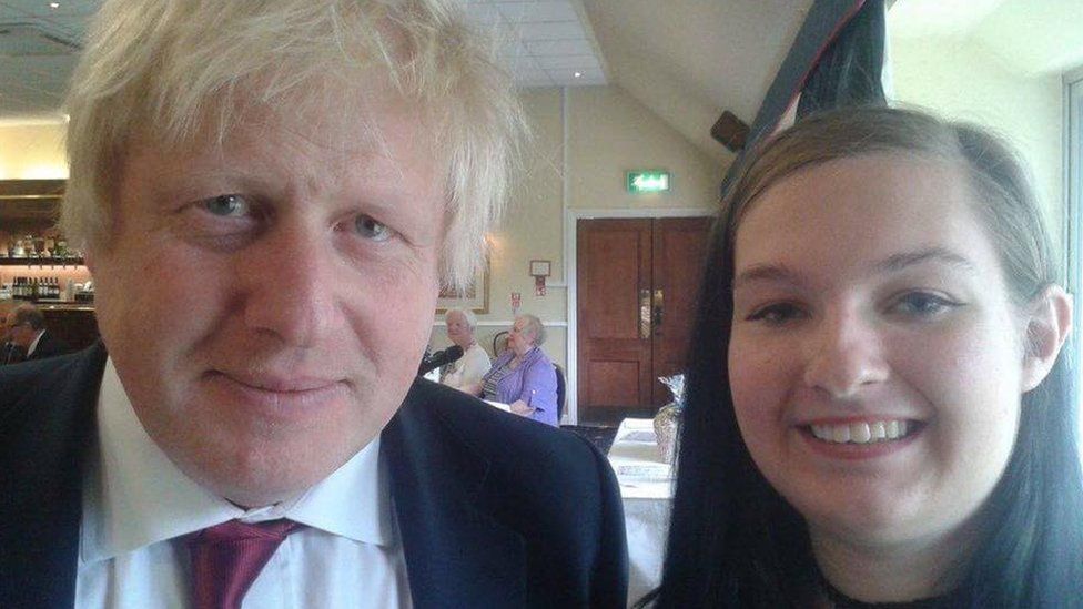 Boris Johnson and Clarissa Slade