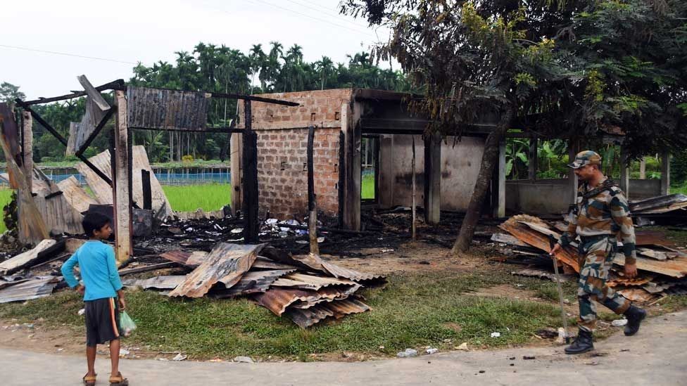Muslim properties have been targeted in the recent violence in Tripura