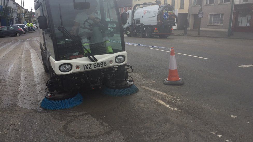 Clean-up underway after spillage leaves Aughnacloy streets covered ...