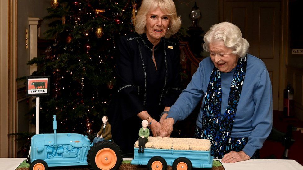 The Duchess of Cornwall and June Spencer