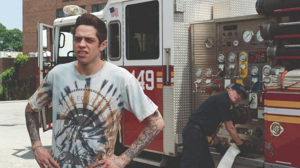 Steve Buscemi (right) plays a fireman who helps Pete Davidson's character to know more about his late dad