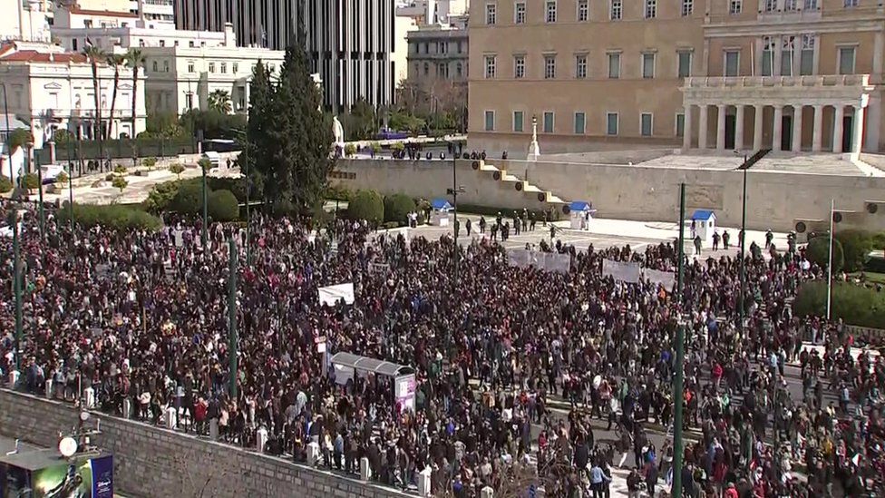 Протесты в Афинах