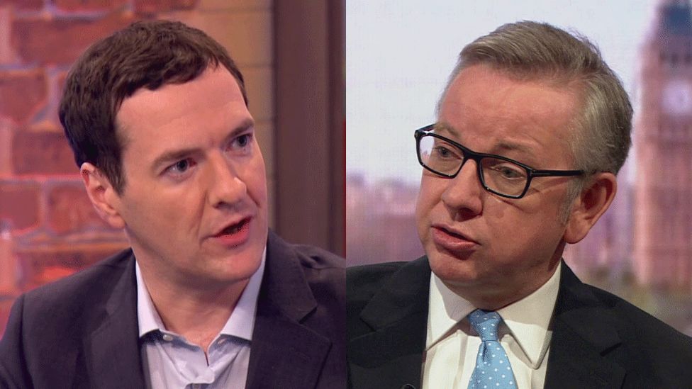 George Osborne on ITV's Peston on Sunday and Michael Gove on the BBC's Andrew Marr show