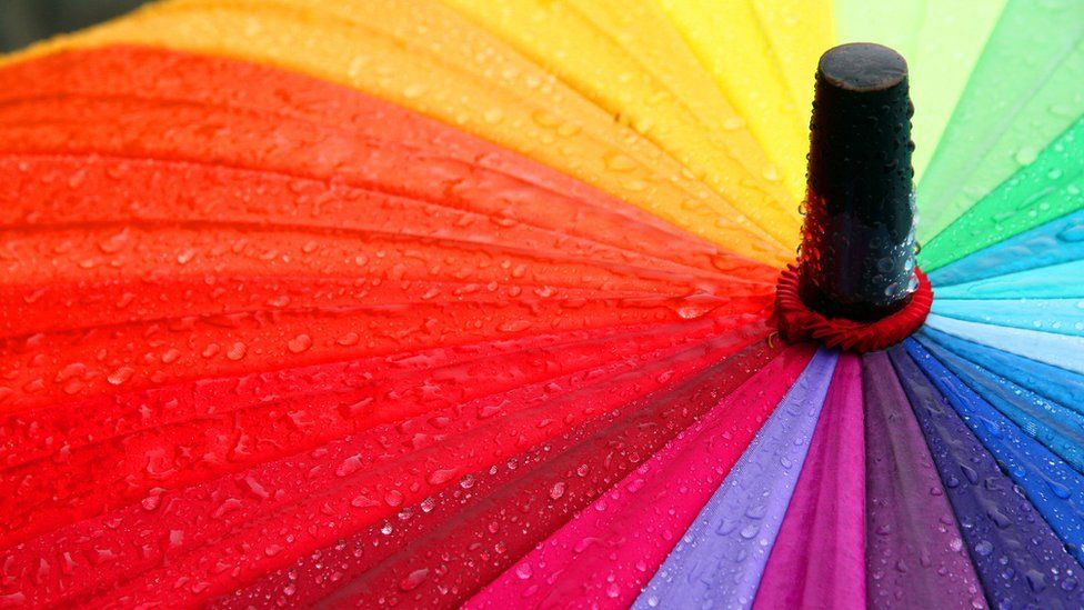 A colourful umbrella