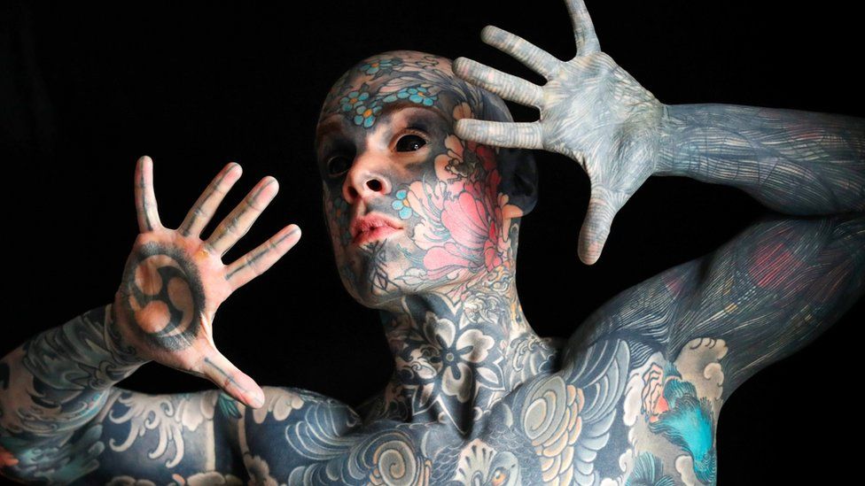 France's most tattooed man told not to teach nursery children - BBC News