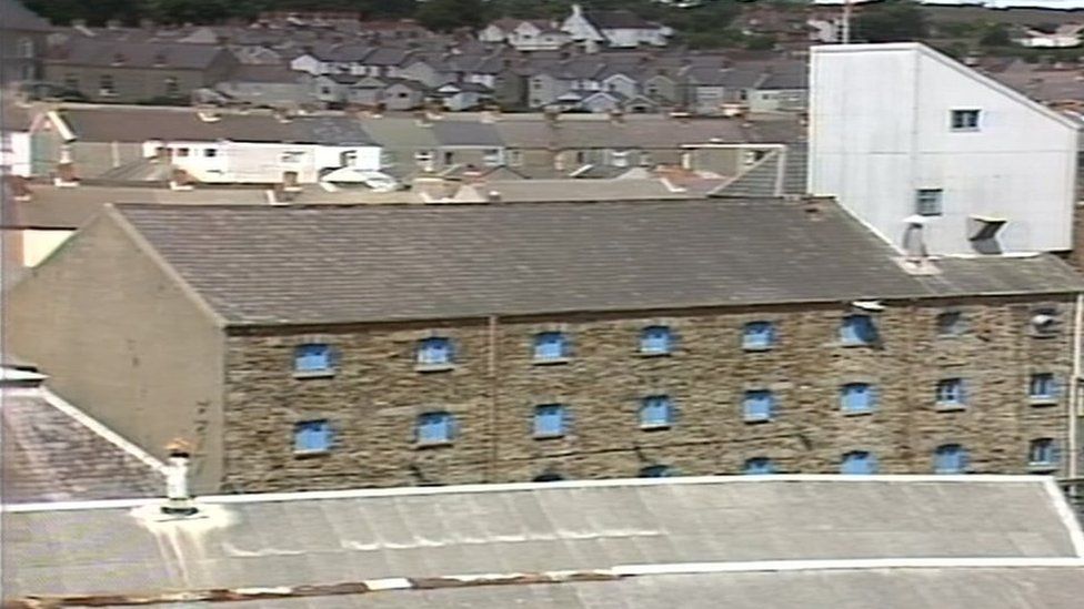The Buckley's Brewery Maltings in Llanelli pictured in 1987