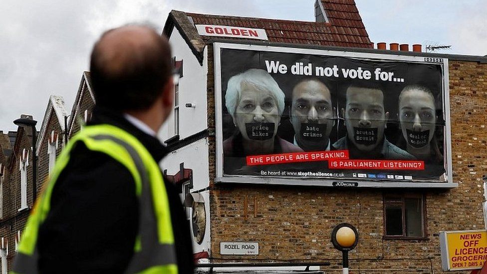 Anti-Brexit billboard in London