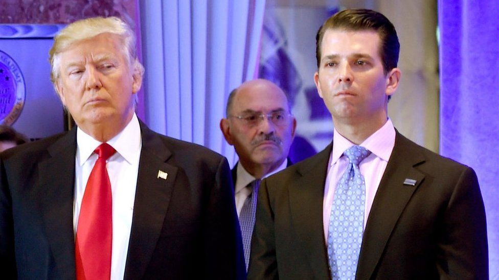 Former President Donald Trump, his son Donald Trump Jr. and Allen Weisselberg