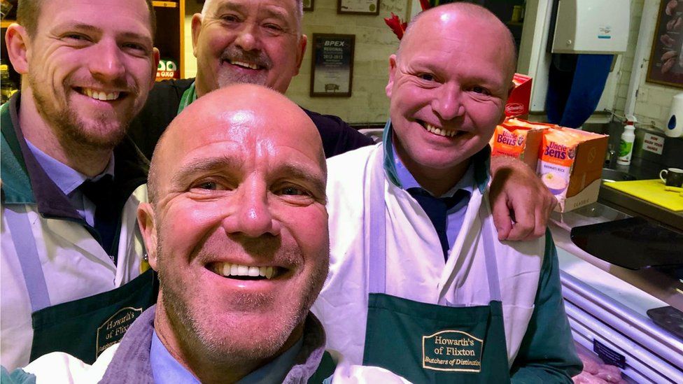 Butcher Jon Howarth and his colleagues