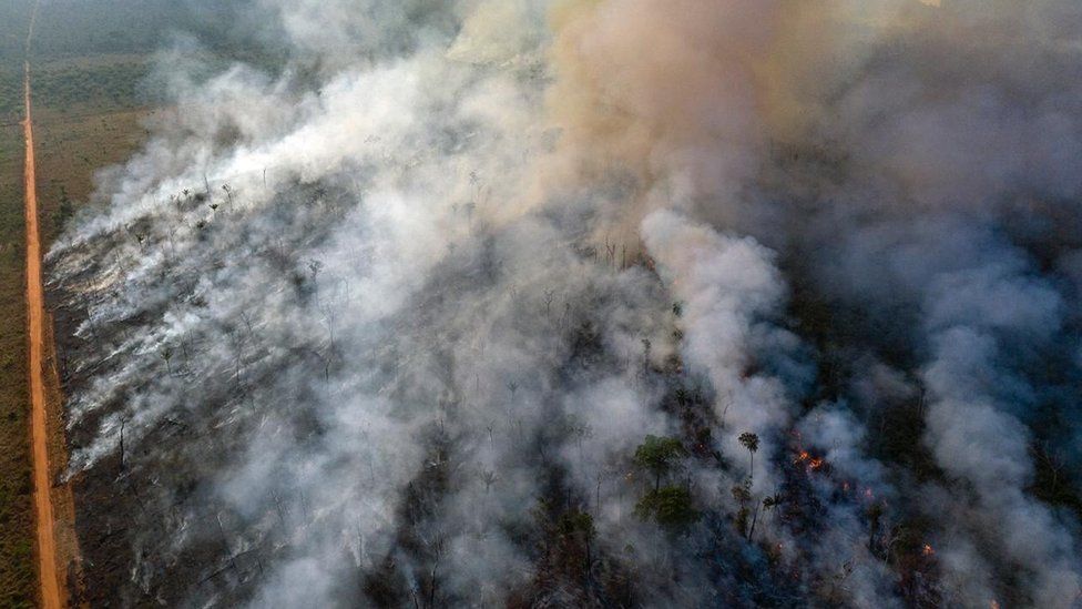 Fire in Mato Grosso, Brazil