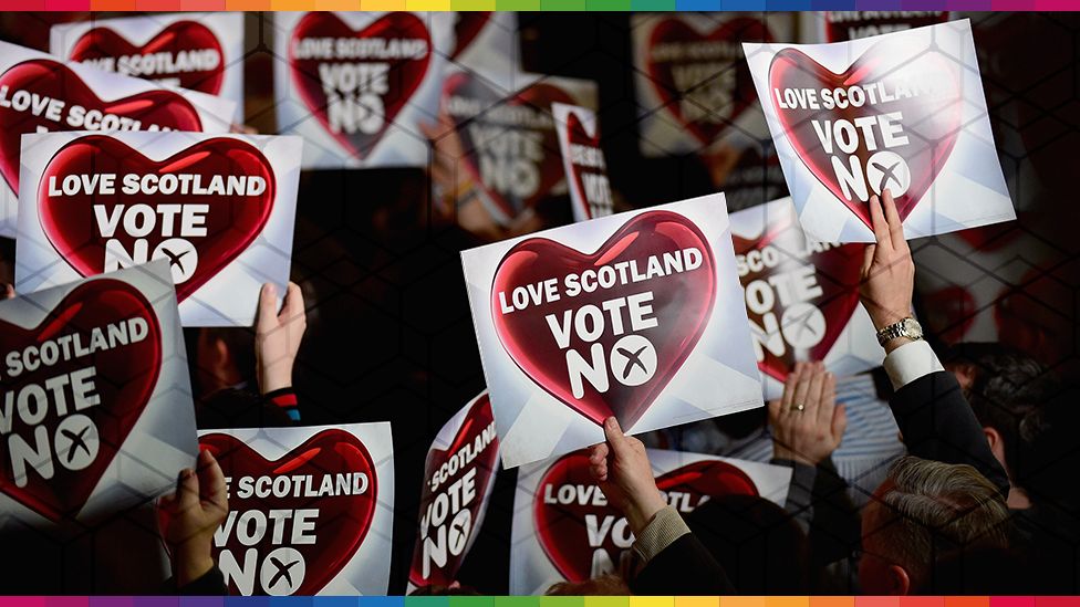 Love Scotland vote no posters