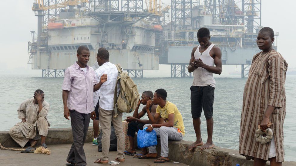 Oil facilities in Lagos harbour