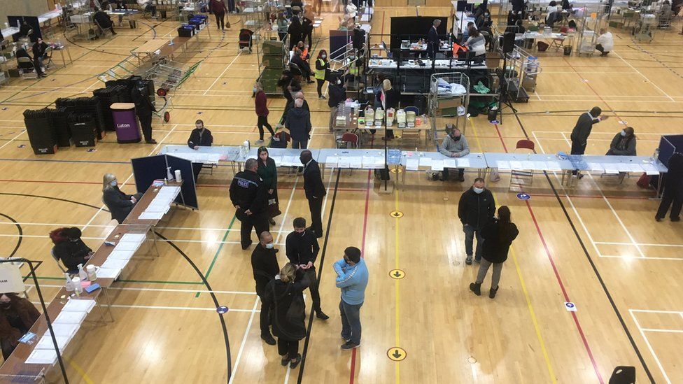 Election count at Luton's Inspire Centre