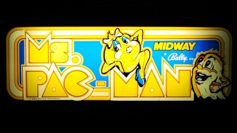 Screengrab of Ms Pac-Man logo